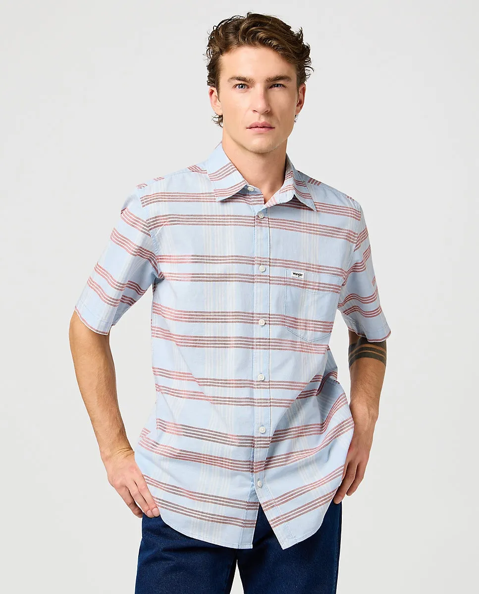 Мужская рубашка прямого кроя с короткими рукавами Wrangler, голубой
Мужская рубашка прямого кроя с короткими рукавами Wrangler, голубой