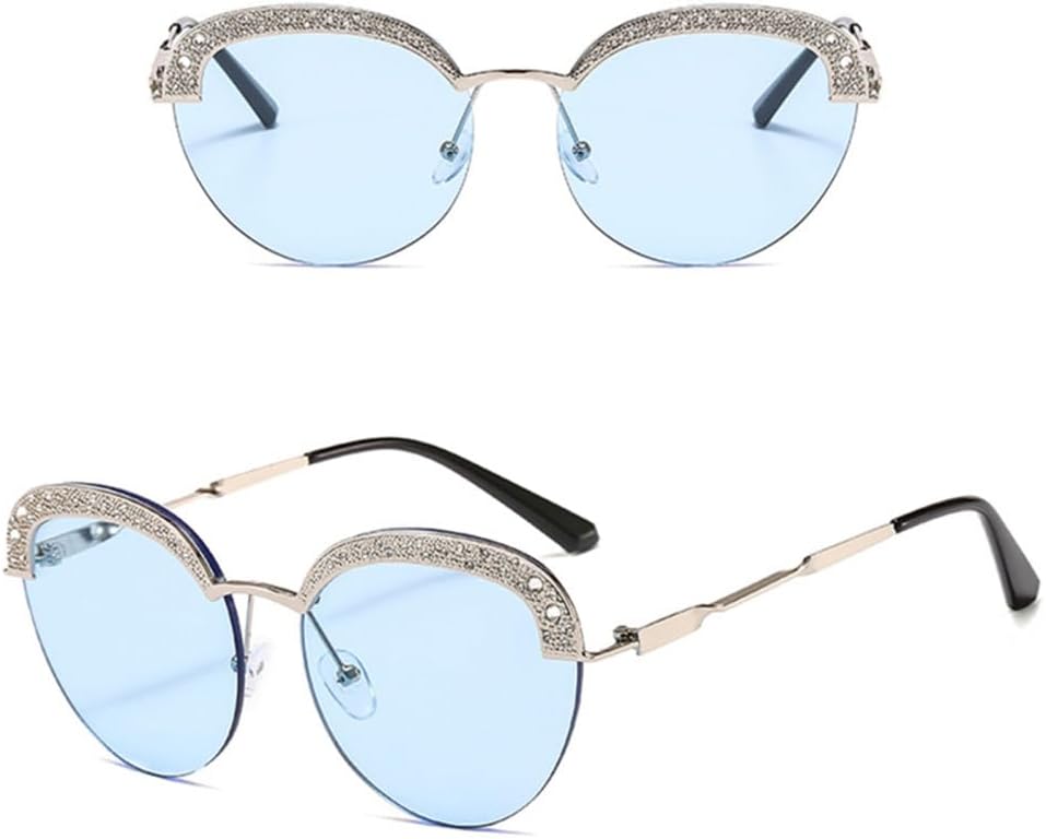 Круглые солнцезащитные очки для женщин, полуободковая оправа из сплава с алмазной оправой, градиентными линзами, металлическими шарнирами, защитой от УФ-излучения UV400 MTZJH, C5
Круглые солнцезащитные очки для женщин, полуободковая оправа из сплава с алмазной оправой, градиентными линзами, металлическими шарнирами, защитой от УФ-излучения UV400 MTZJH, C5
