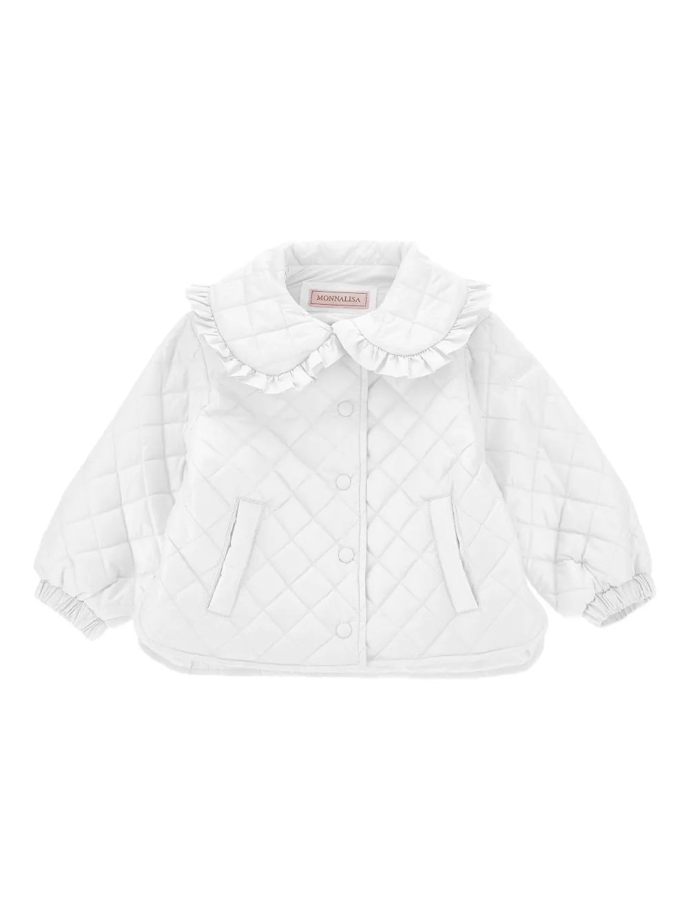 Стеганая куртка с оборками Monnalisa, белый
Стеганая куртка с оборками Monnalisa, белый