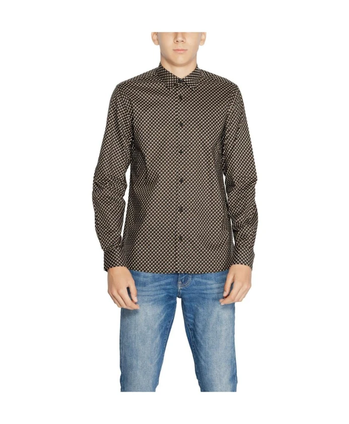Хлопковая рубашка коричневого цвета с геометрическим принтом Antony Morato, коричневый
Хлопковая рубашка коричневого цвета с геометрическим принтом Antony Morato, коричневый