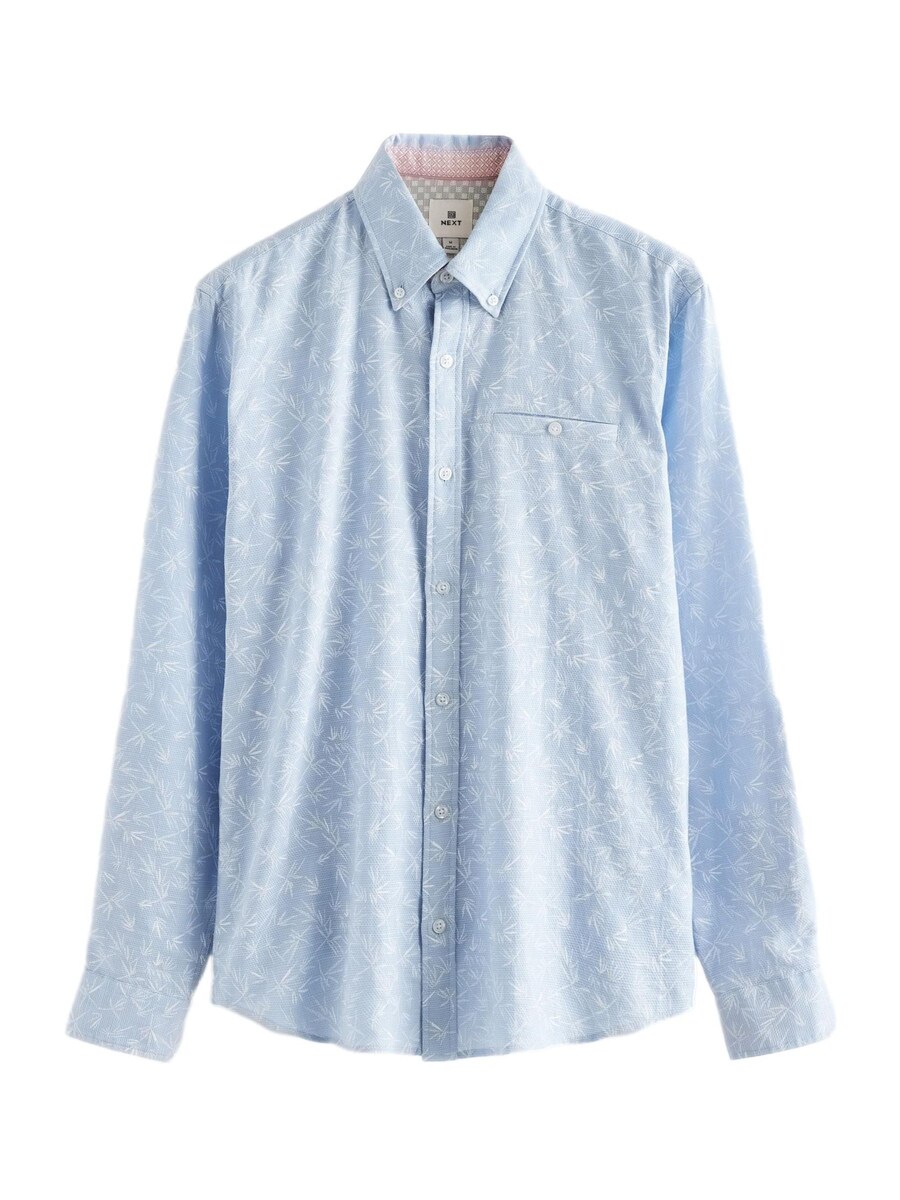 Рубашка обычного кроя на пуговицах Next, светло-синий
Рубашка обычного кроя на пуговицах Next, светло-синий