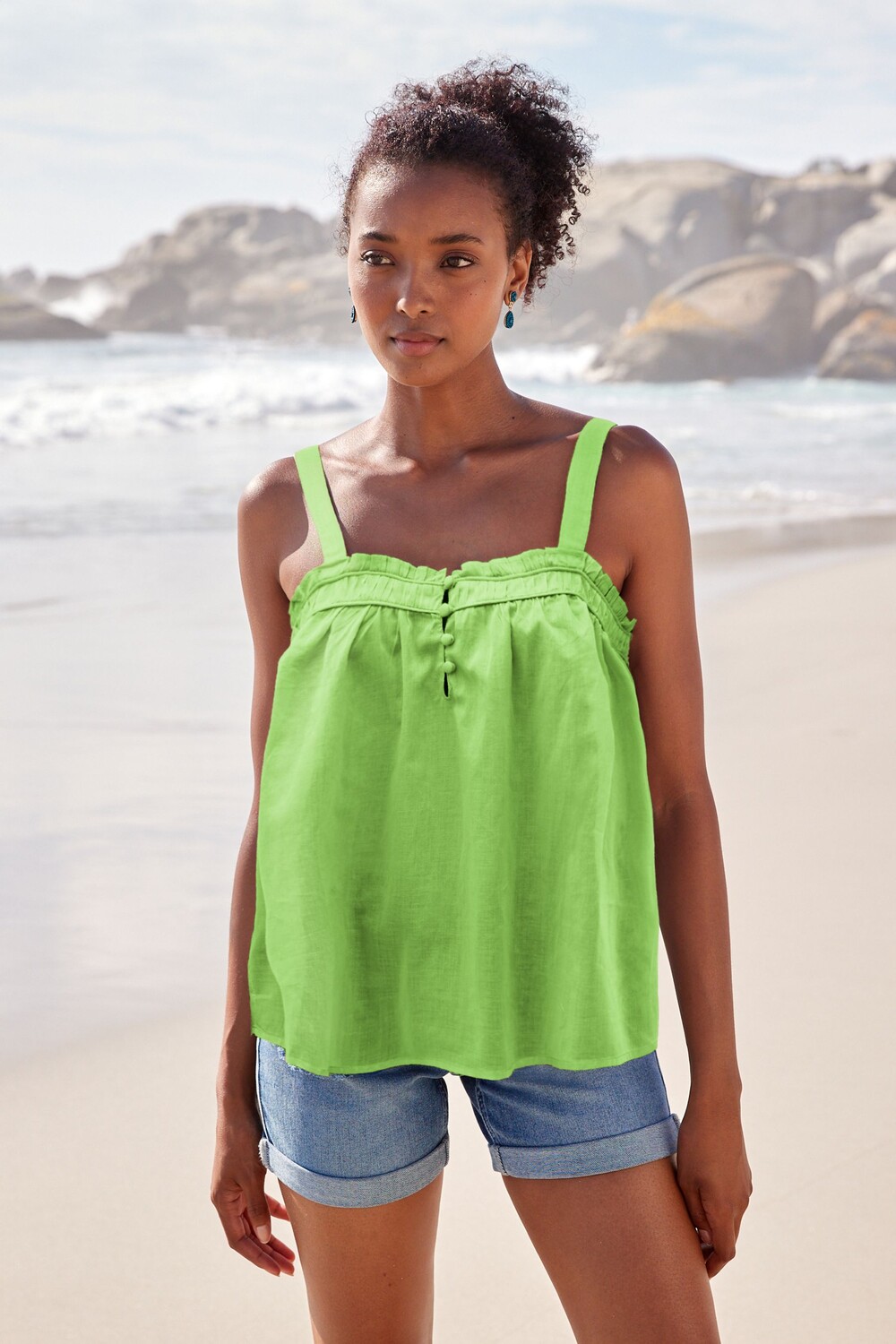 Топ без рукавов с бретелями Next, зеленый
Топ без рукавов с бретелями Next, зеленый