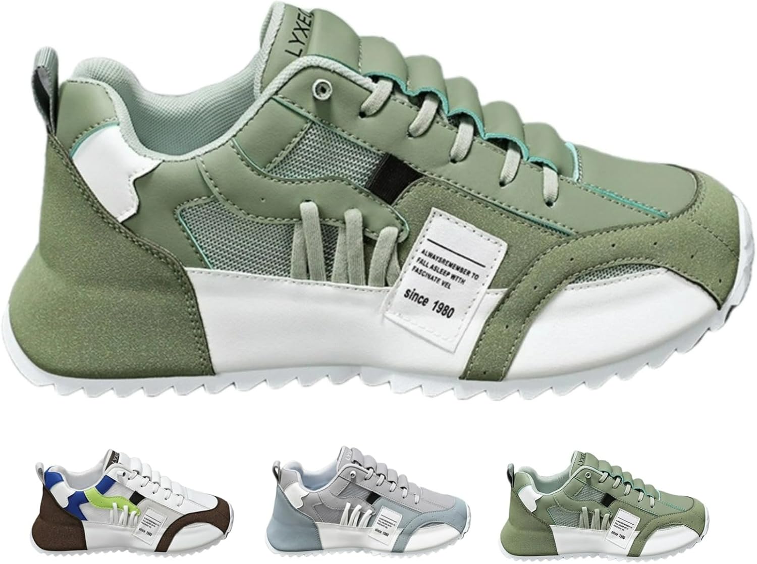 Мужские модные повседневные кроссовки MACEFIL, дышащие, легкие с массивной подошвой, стильные спортивные обувь для ходьбы, зеленый
Мужские модные повседневные кроссовки MACEFIL, дышащие, легкие с массивной подошвой, стильные спортивные обувь для ходьбы, зеленый