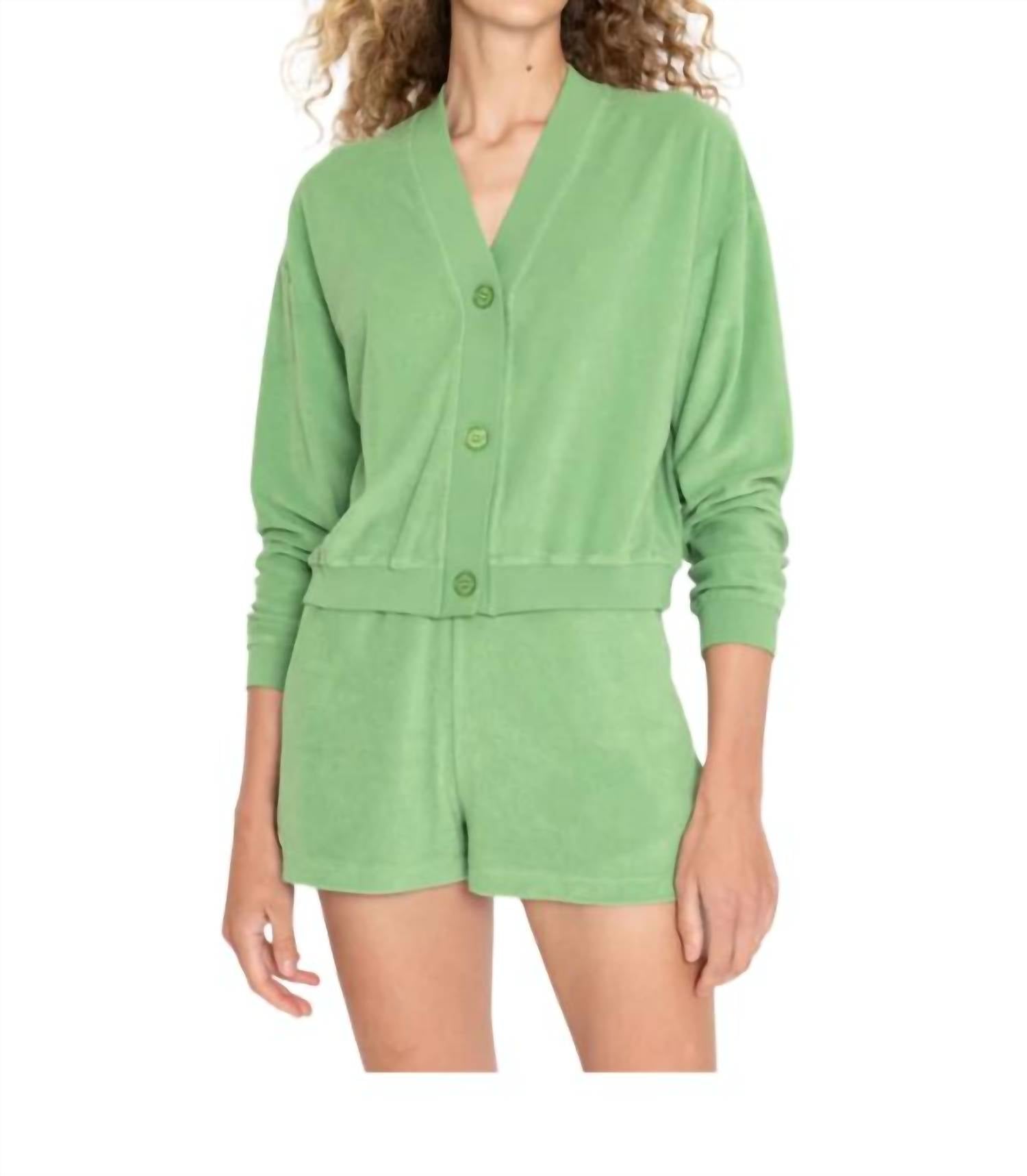 Кардиган с пуговицами Terry Bay в цвете авокадо KULE, Avocado
Кардиган с пуговицами Terry Bay в цвете авокадо KULE, Avocado