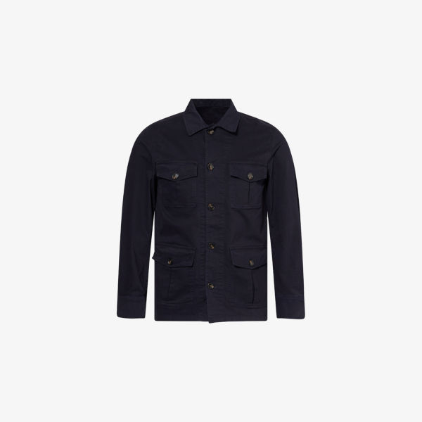 Рубашка-куртка Oscar Jacobson хлопковая с острым воротником, синий
Рубашка-куртка Oscar Jacobson хлопковая с острым воротником, синий