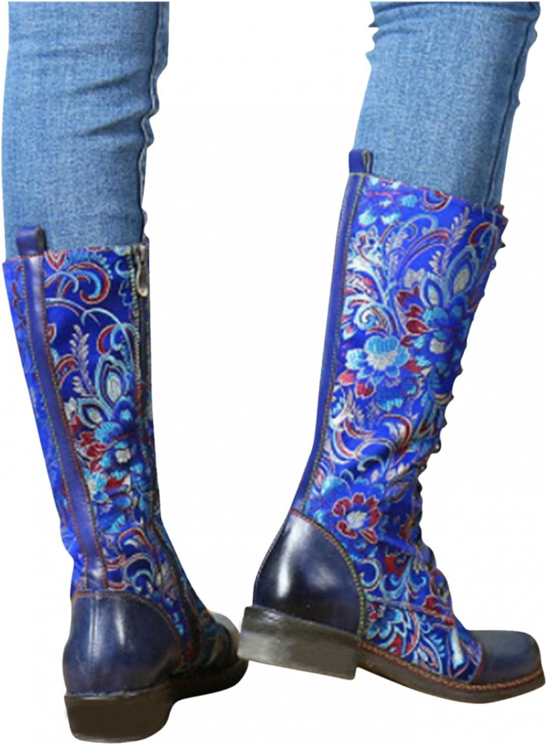 Женские высокие ботинки Hbeylia до колена, в боевом стиле, винтажный этнический цветочный узор, синий
Женские высокие ботинки Hbeylia до колена, в боевом стиле, винтажный этнический цветочный узор, синий