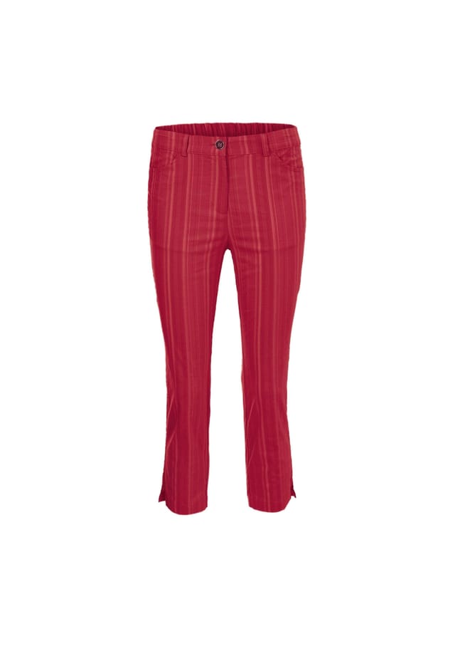 Короткий размер: укороченные структурированные брюки из эластичной ткани. Goldner, красный
Короткий размер: укороченные структурированные брюки из эластичной ткани. Goldner, красный