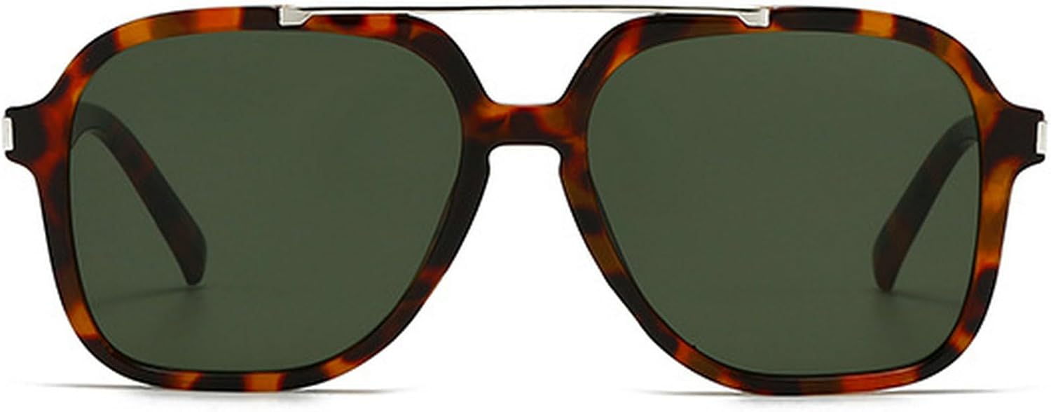 Модные солнцезащитные очки большого размера с квадратной оправой и двойной перемычкой для женщин, очки-пилот с защитой от УФ-излучения UV400, ретро-очки для мужчин, темно-зеленые солнцезащитные очки mincl, Leopard Green
Модные солнцезащитные очки большого размера с квадратной оправой и двойной перемычкой для женщин, очки-пилот с защитой от УФ-излучения UV400, ретро-очки для мужчин, темно-зеленые солнцезащитные очки mincl, Leopard Green