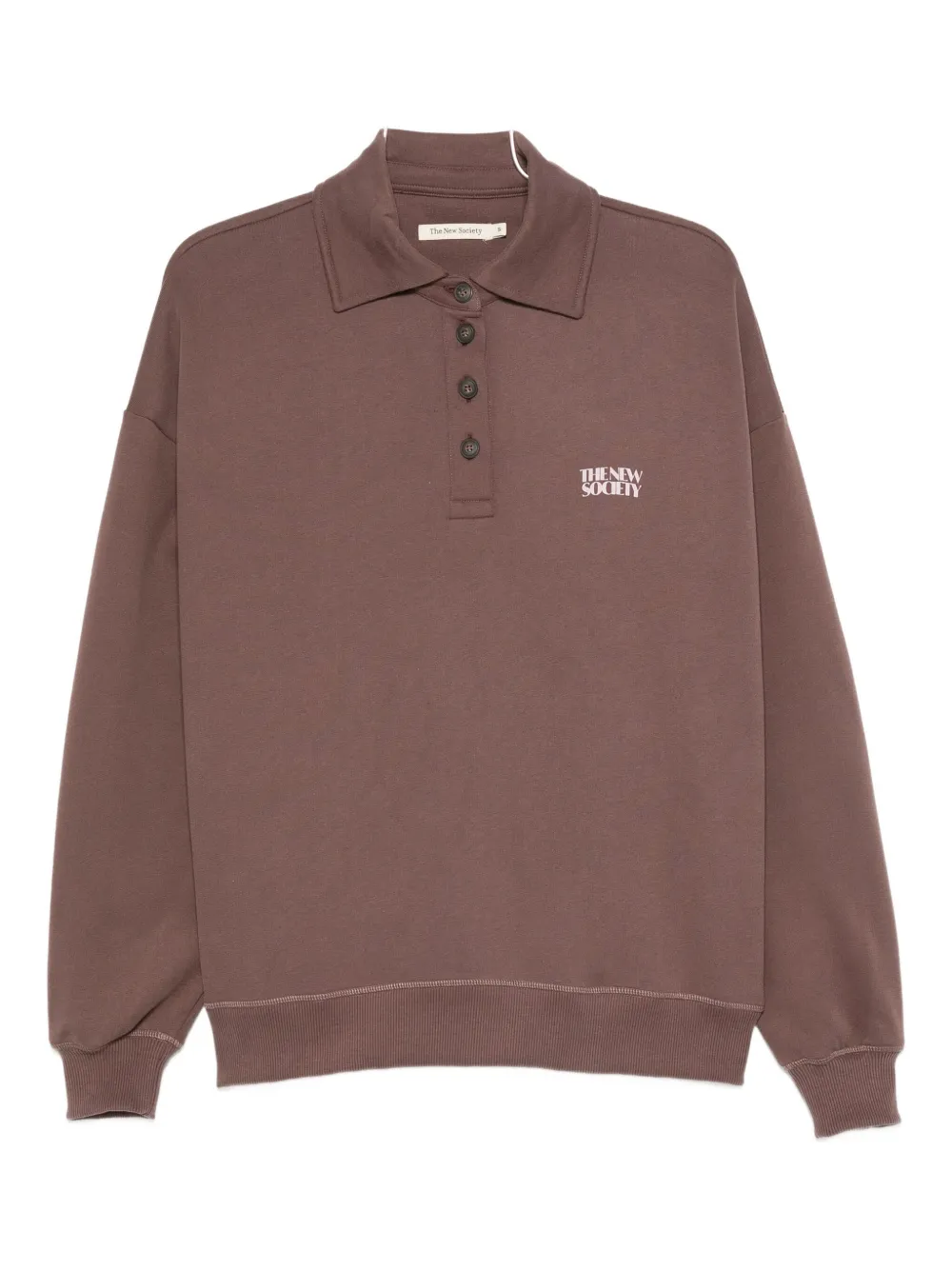 Поло с длинными рукавами и логотипом THE NEW SOCIETY, коричневый
Поло с длинными рукавами и логотипом THE NEW SOCIETY, коричневый