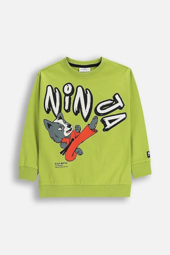 Детская хлопковая толстовка Coccodrillo, зеленый
Детская хлопковая толстовка Coccodrillo, зеленый