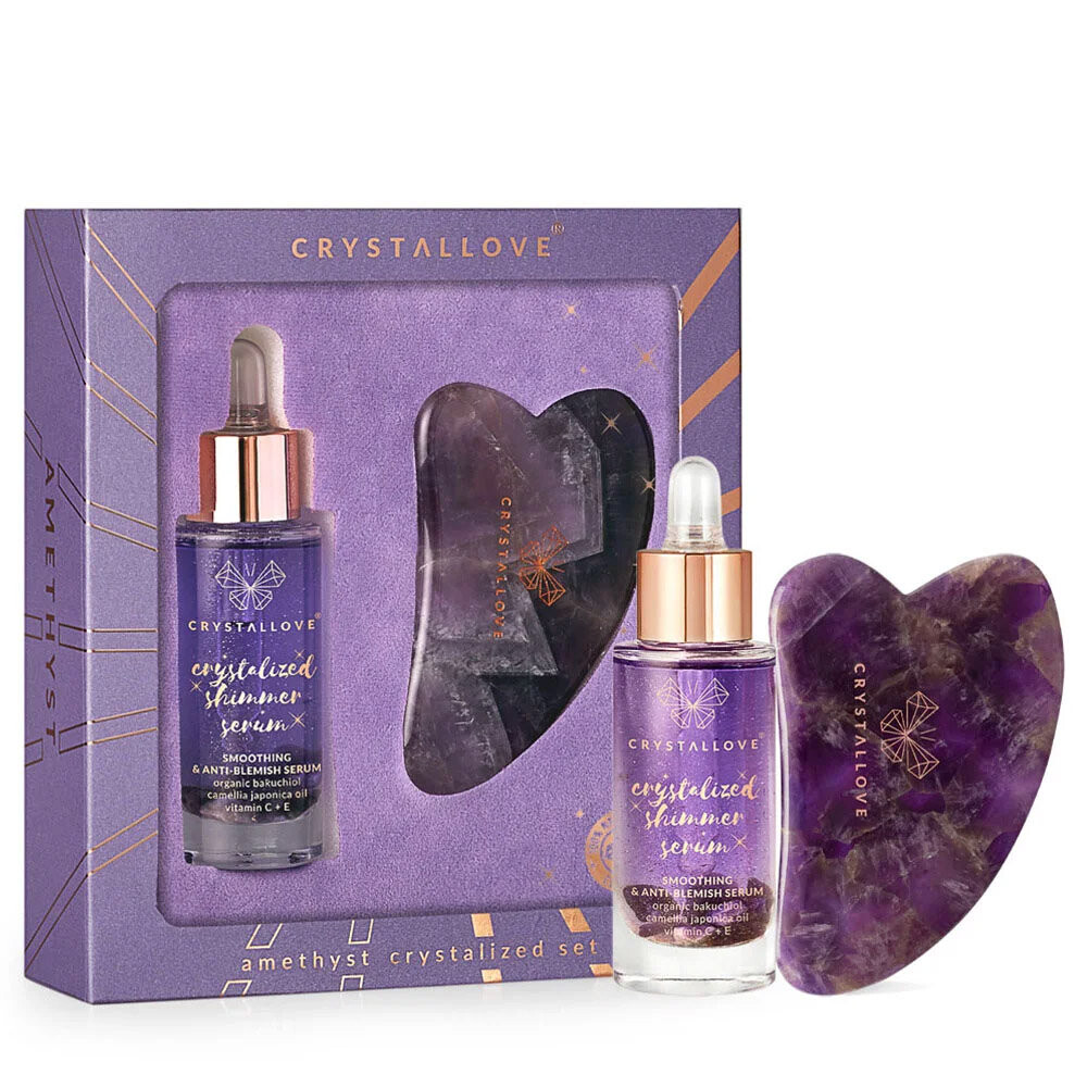 CRYSTALLOVE Набор кристаллизованный Amethyst - сыворотка для лица с аметистом и массажной пластиной гуаша Crysallove
CRYSTALLOVE Набор кристаллизованный Amethyst - сыворотка для лица с аметистом и массажной пластиной гуаша Crysallove
