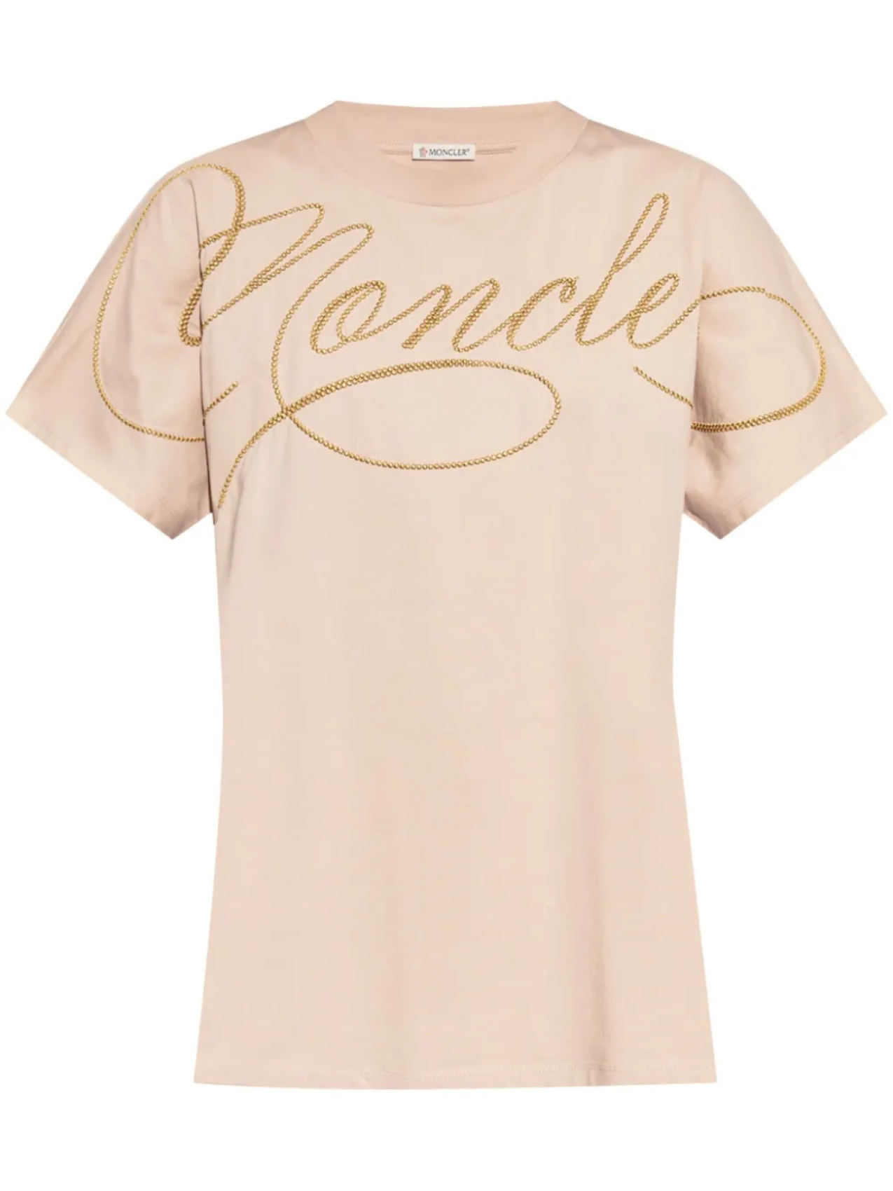 Футболка с вышитым курсивным логотипом Moncler, розовый
Футболка с вышитым курсивным логотипом Moncler, розовый