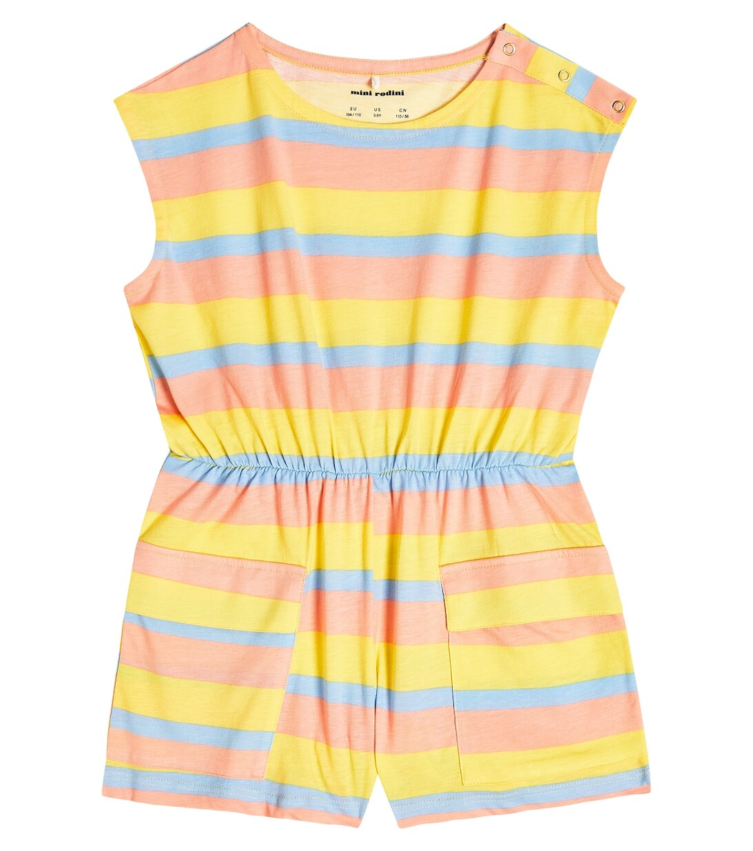 Хлопковый комбинезон в полоску Mini Rodini, разноцветный
Хлопковый комбинезон в полоску Mini Rodini, разноцветный