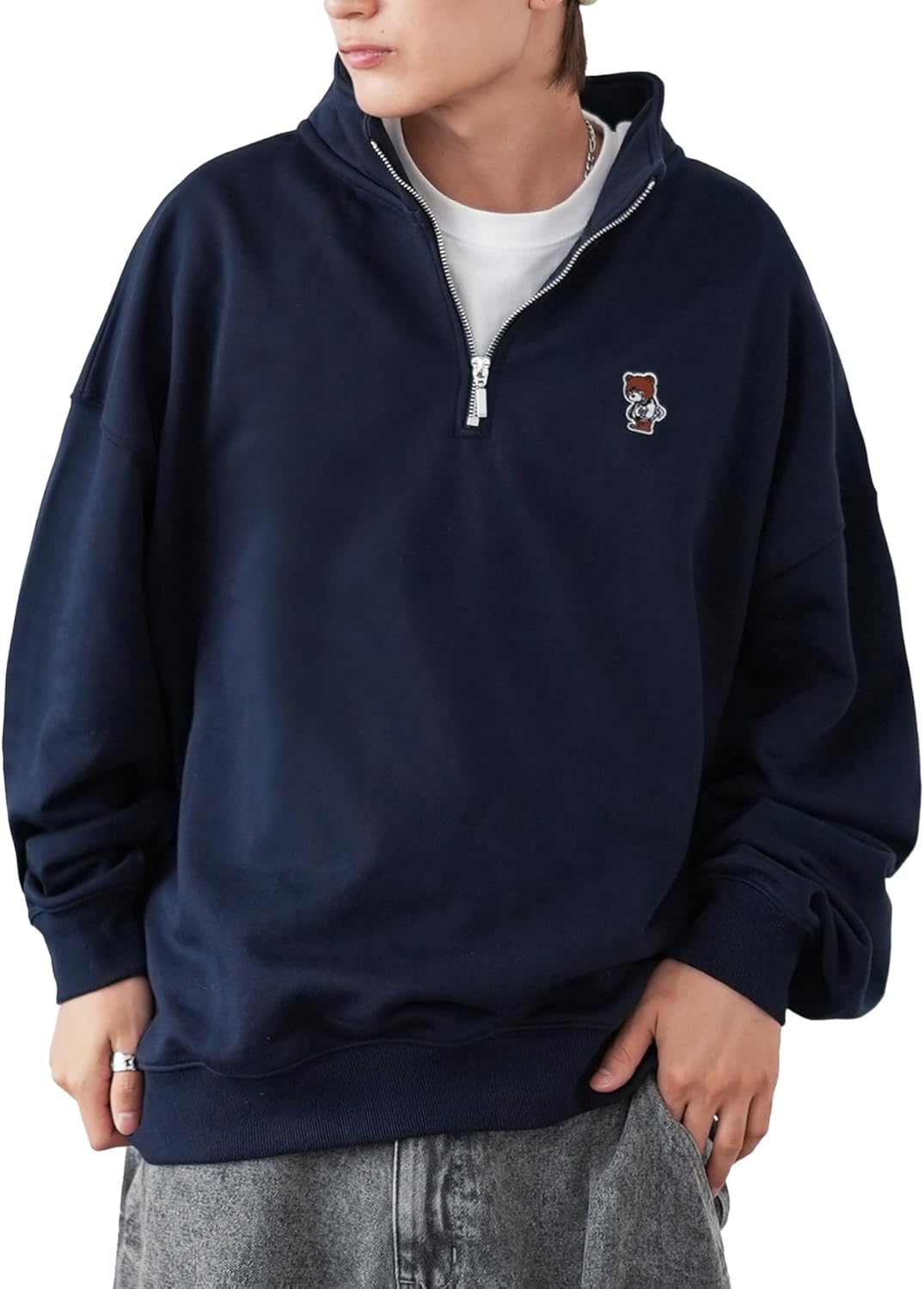 Мужская толстовка Inprobe 70220 (SIDEWAY STANCE) с вышивкой, одноточечная флисовая толстовка на молнии до середины груди, цвет темно-синий Improves
Мужская толстовка Inprobe 70220 (SIDEWAY STANCE) с вышивкой, одноточечная флисовая толстовка на молнии до середины груди, цвет темно-синий Improves