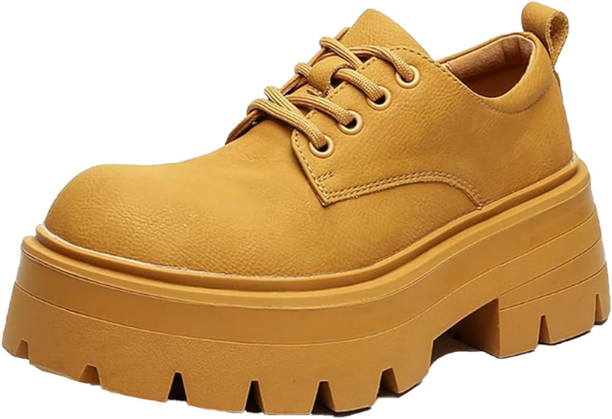 Мужские кожаные оксфорды на массивном каблуке с платформой, классический круглый носок, удобные дерби для увеличения роста Generic, желтый
Мужские кожаные оксфорды на массивном каблуке с платформой, классический круглый носок, удобные дерби для увеличения роста Generic, желтый