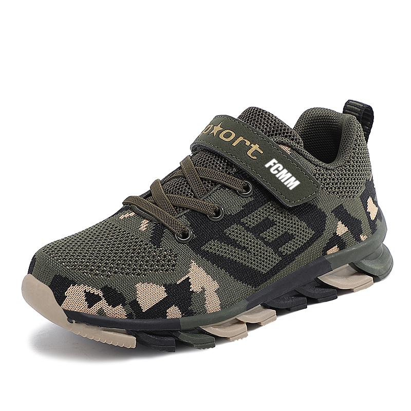 FCMM Нескользящие и дышащие низкие детские кроссовки в стиле кэжуал с зеленым камуфляжным принтом
FCMM Нескользящие и дышащие низкие детские кроссовки в стиле кэжуал с зеленым камуфляжным принтом