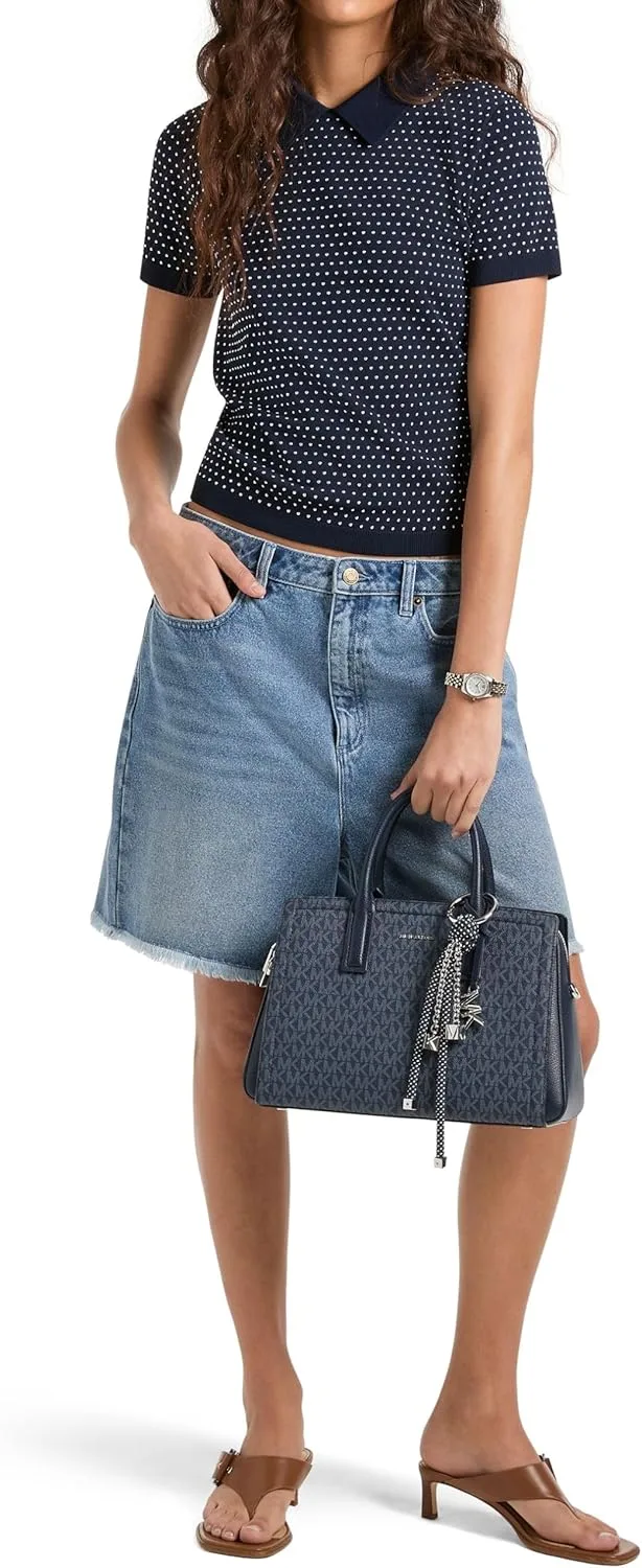 Michael Kors Women's Micro Dome Studs Polo Top
Michael Kors Women's Micro Dome Studs Polo Top