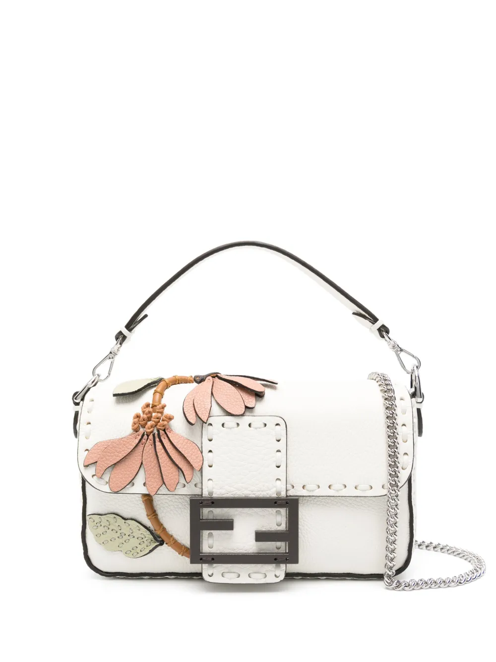 Сумка-тоут Baguette размера мини FENDI, белый 
Сумка-тоут Baguette размера мини FENDI, белый