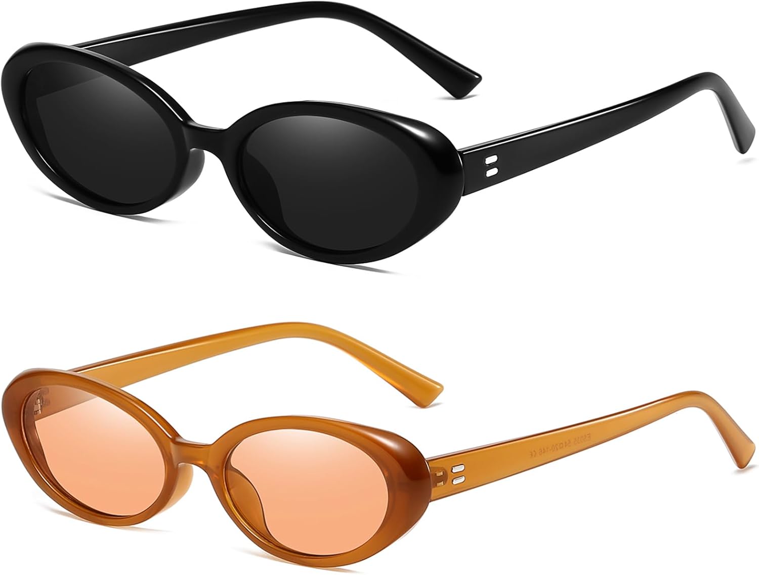 Ретро овальные солнцезащитные очки для женщин и мужчин, модные маленькие овальные солнцезащитные очки в винтажном стиле 90-х Breaksun, 2 Pack (Black/Grey+ Brown/Brown)
Ретро овальные солнцезащитные очки для женщин и мужчин, модные маленькие овальные солнцезащитные очки в винтажном стиле 90-х Breaksun, 2 Pack (Black/Grey+ Brown/Brown)