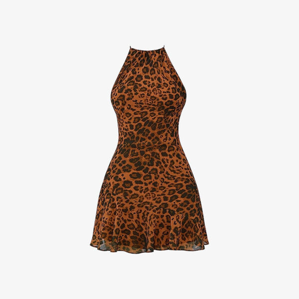 Мини-Платье с открытой спиной и леопардовым принтом, с лямками через шею Mistress Rocks, красный
Мини-Платье с открытой спиной и леопардовым принтом, с лямками через шею Mistress Rocks, красный