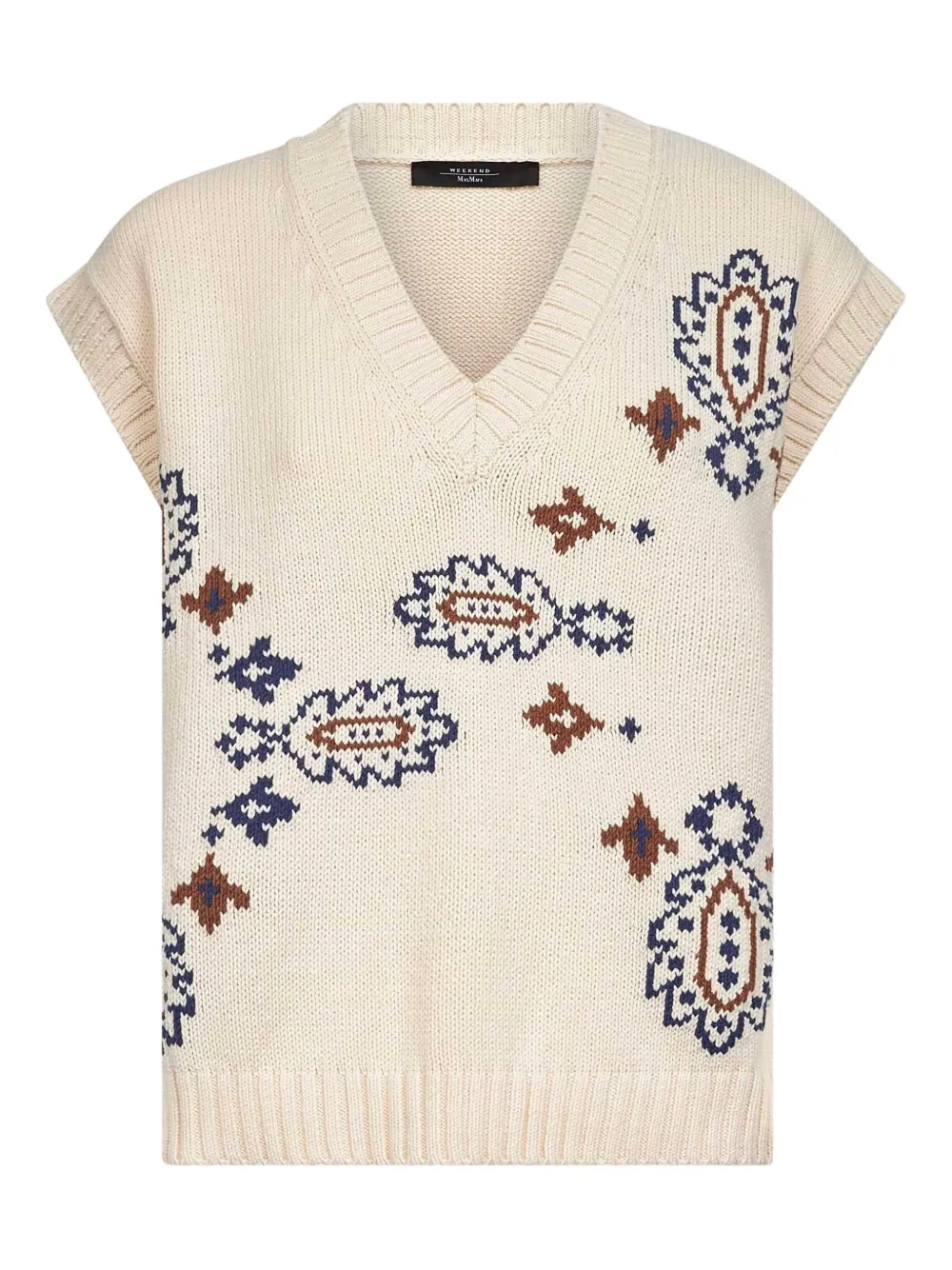 Свитер без рукавов с V-образным вырезом Weekend Max Mara, нейтральный
Свитер без рукавов с V-образным вырезом Weekend Max Mara, нейтральный