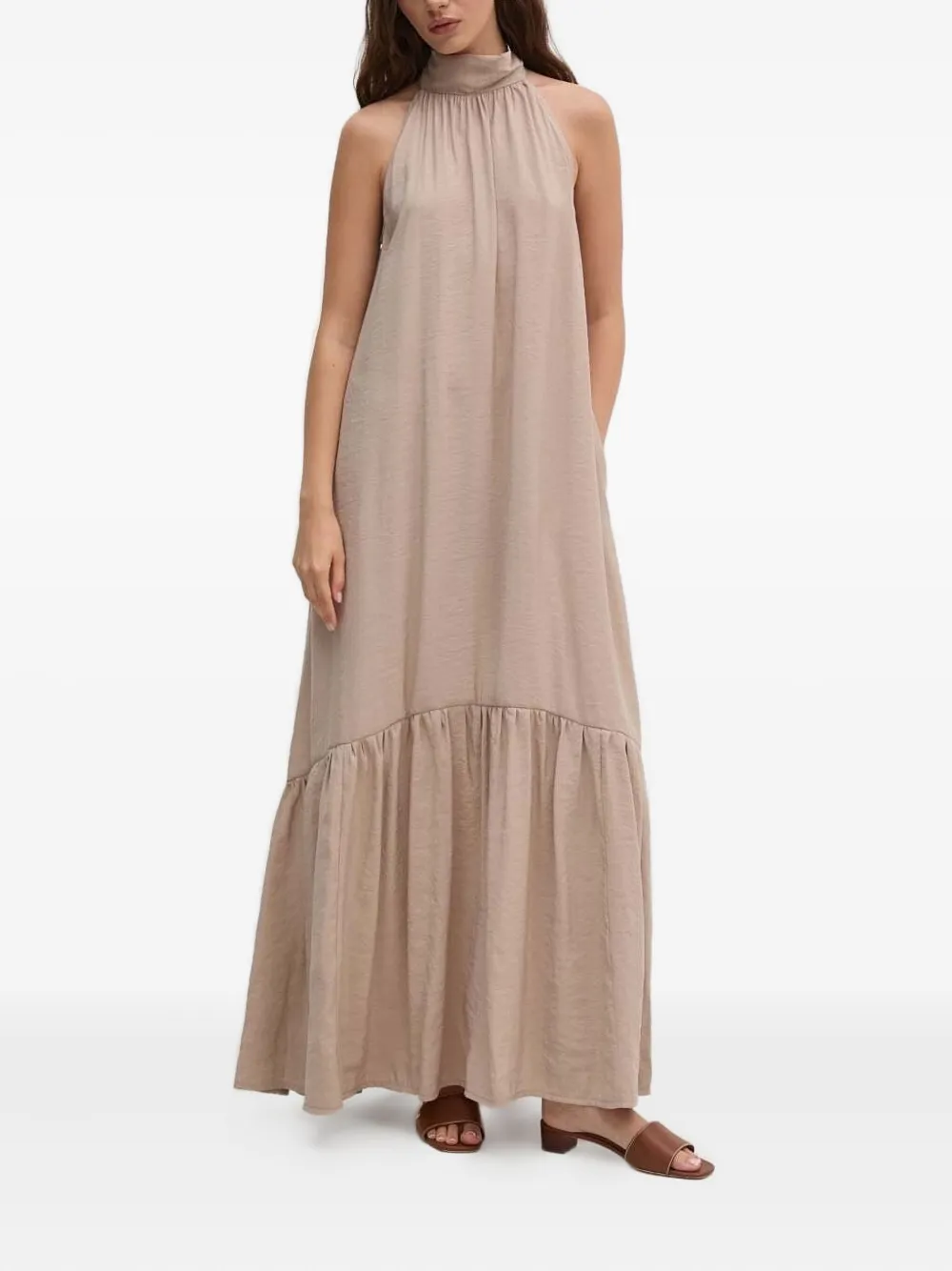 Ярусное платье макси с высоким воротником Sandro Ferrone, нейтральный
Ярусное платье макси с высоким воротником Sandro Ferrone, нейтральный