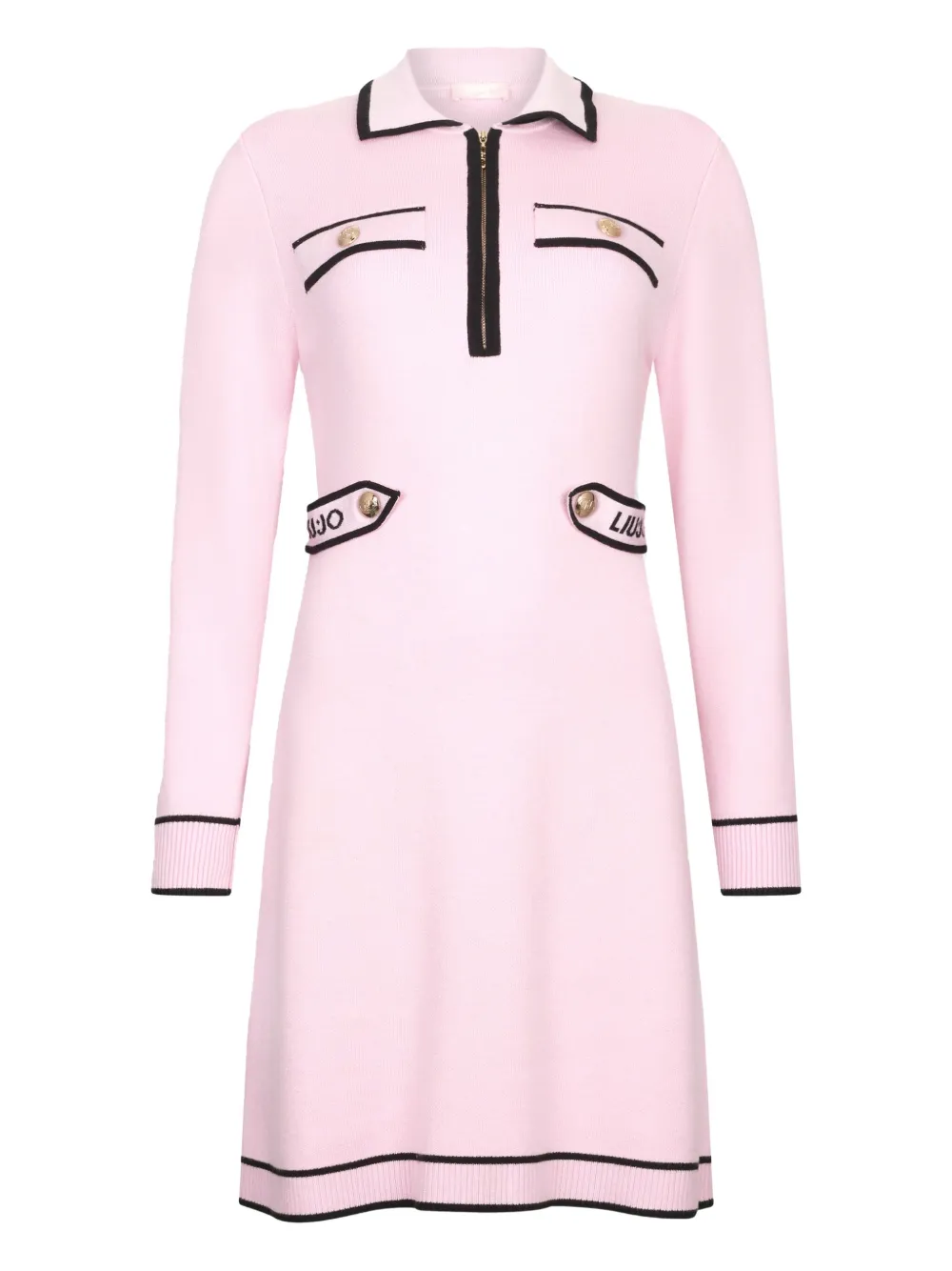 Полосатое мини-платье с воротником-поло и застежкой-молнией спереди LIU JO, розовый
Полосатое мини-платье с воротником-поло и застежкой-молнией спереди LIU JO, розовый
