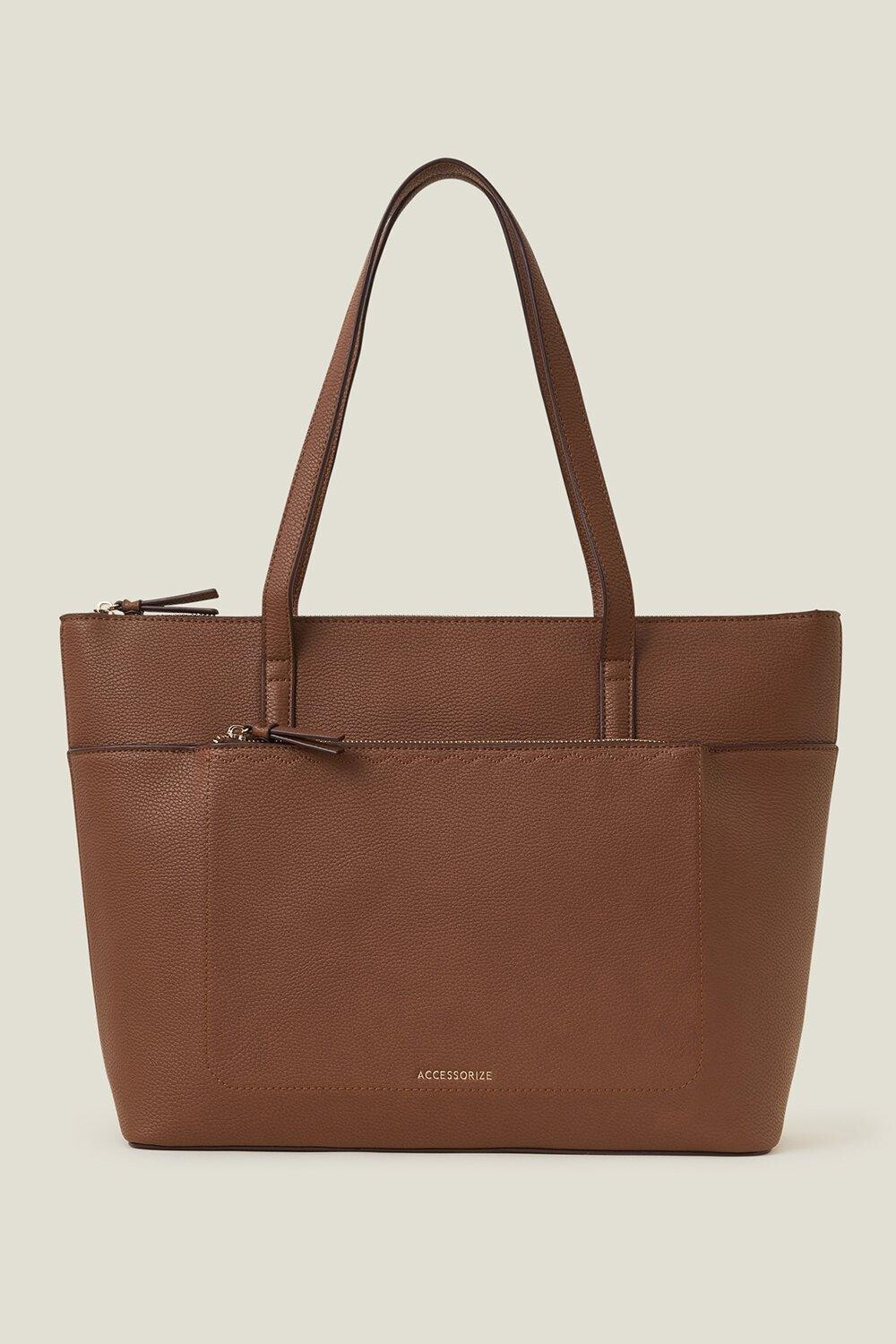 Классическая карманная сумка-тоут Accessorize, нюд
Классическая карманная сумка-тоут Accessorize, нюд