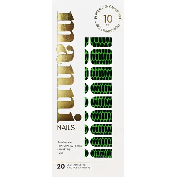 Самоклеящийся лак для ногтей Zombietini, 20 шт./1 упаковка. Manni Nails
Самоклеящийся лак для ногтей Zombietini, 20 шт./1 упаковка. Manni Nails