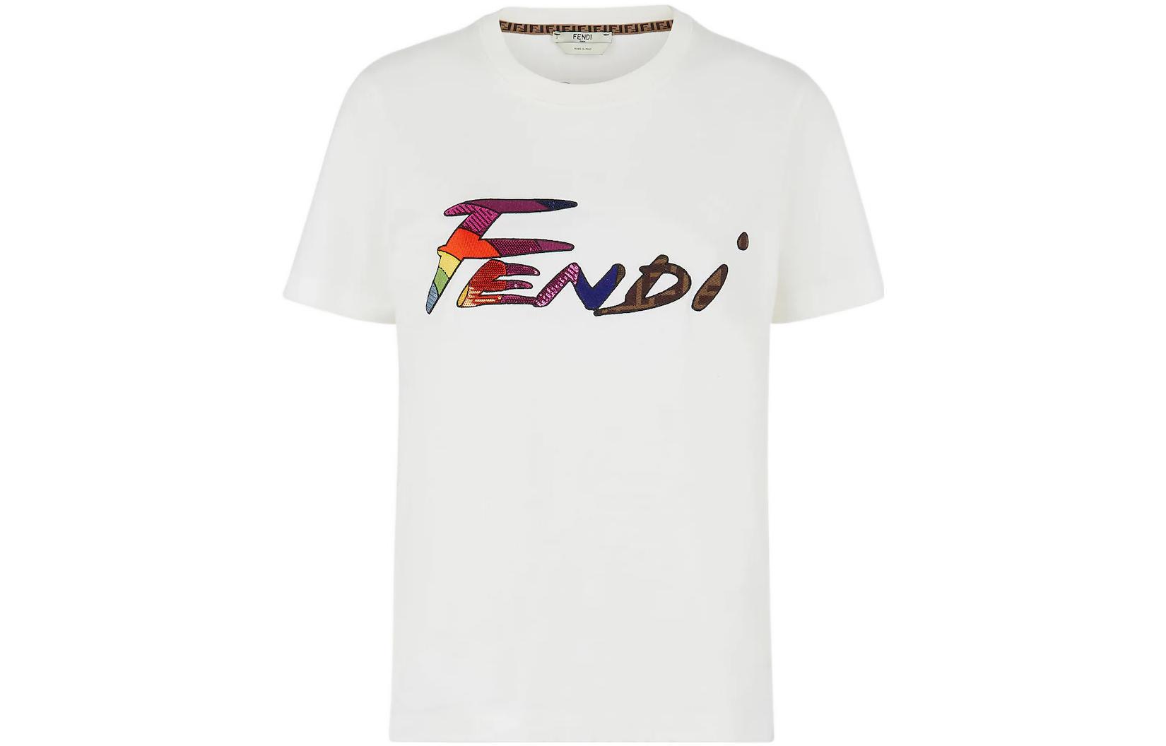 FENDI Футболка женская белая, Белый, FENDI Футболка женская белая
FENDI Футболка женская белая, Белый, FENDI Футболка женская белая