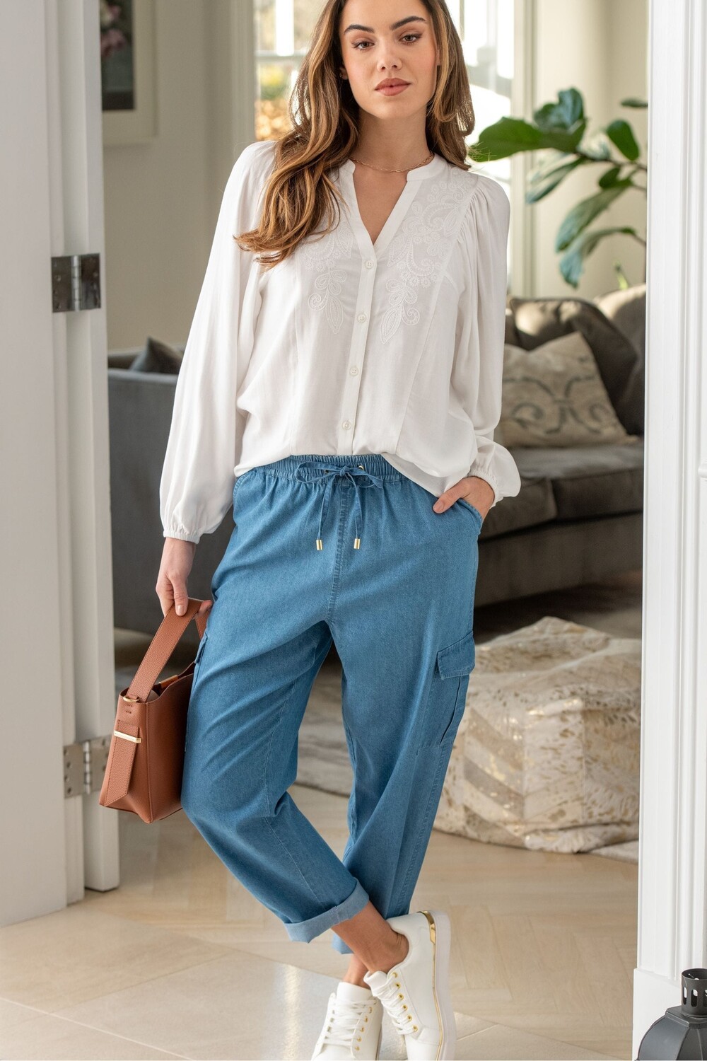 Брюки карго из эластичной ткани Aria Pour Moi, синий
Брюки карго из эластичной ткани Aria Pour Moi, синий