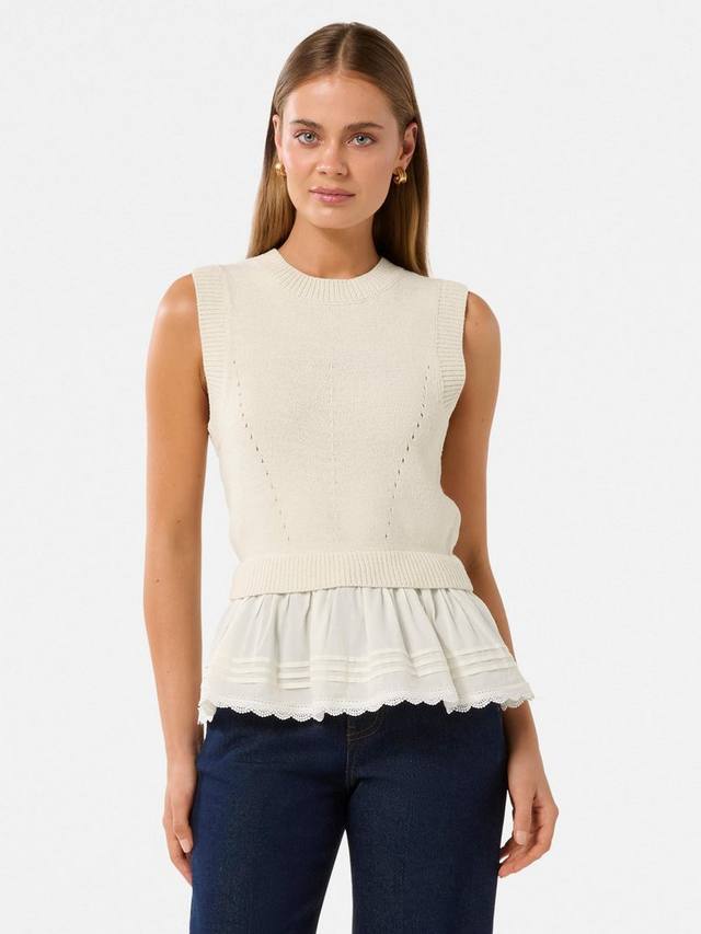 Топ с баской Tiana из трикотажа Forever New, Cream
Топ с баской Tiana из трикотажа Forever New, Cream