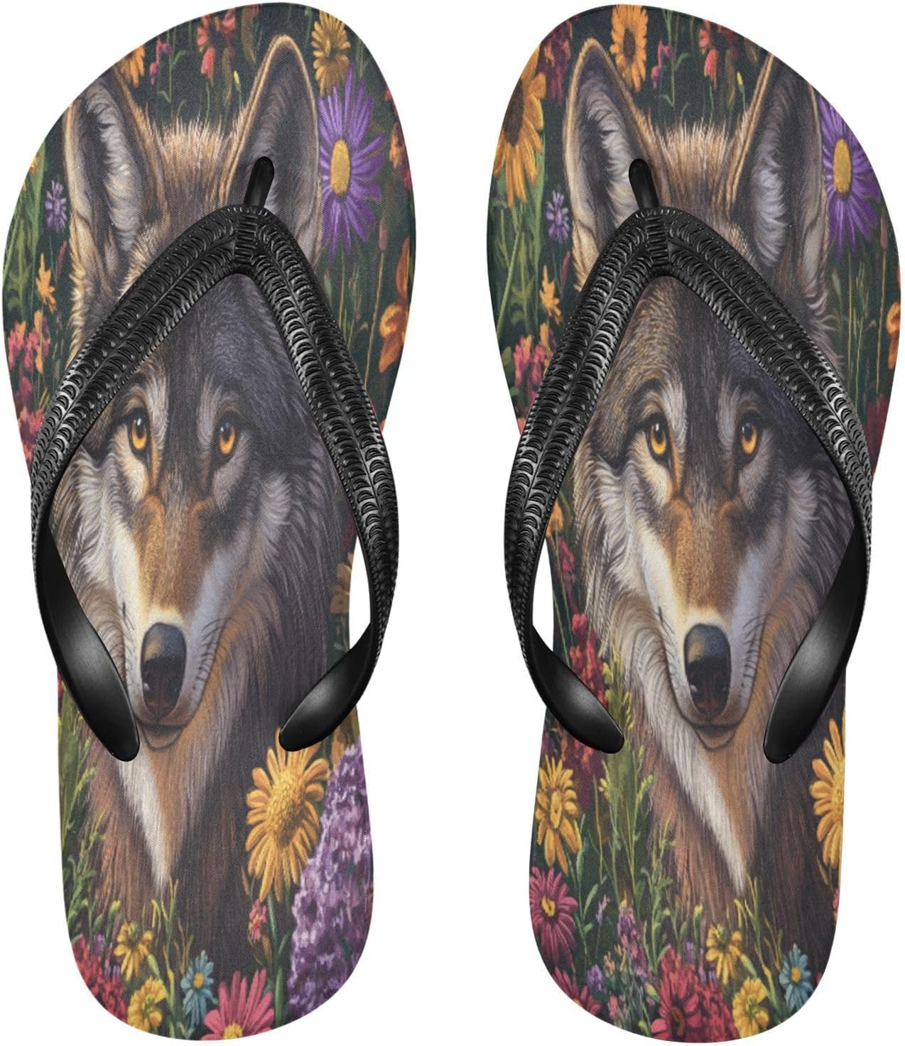 Вьетнамки Wolf Flowers коричневые пляжные сандалии с резиновой подошвой, нескользящие летние тапочки для женщин, мужская обувь для прогулок Sinestour
Вьетнамки Wolf Flowers коричневые пляжные сандалии с резиновой подошвой, нескользящие летние тапочки для женщин, мужская обувь для прогулок Sinestour