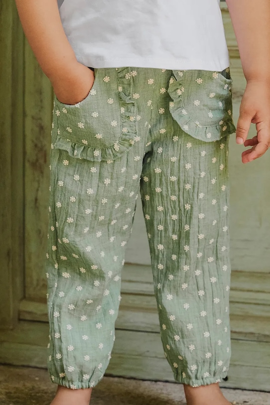 Детские брюки с добавлением льна Tartine Et Chocolat, бирюзовый
Детские брюки с добавлением льна Tartine Et Chocolat, бирюзовый