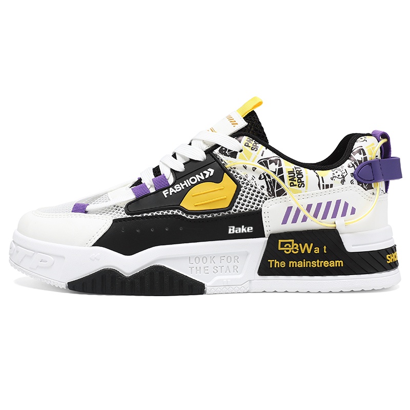 BAKE Легкие и износостойкие мужские лоу-топ скейтборд кроссовки - белый черный, цвет White Black
BAKE Легкие и износостойкие мужские лоу-топ скейтборд кроссовки - белый черный, цвет White Black