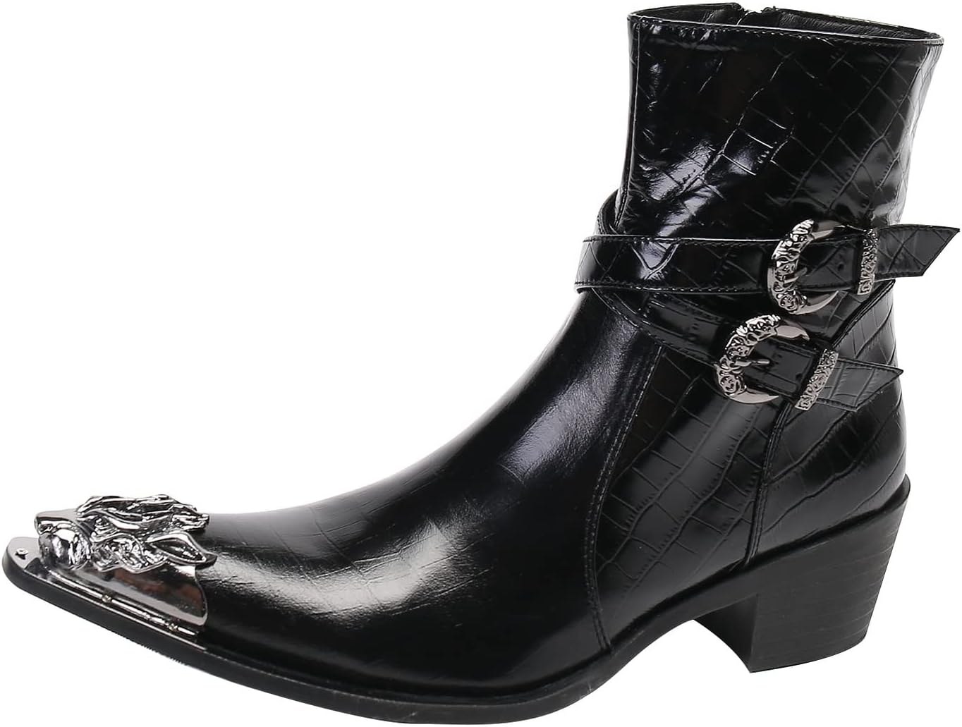 Мужские ботинки Santimon, повседневные, для вечеринок, диско, среднего верха, вестерн, с металлическим носком, из натуральной кожи, с пряжкой, челси, для бальных танцев, рок-певца, выпускного, свадьбы, ковбойские ботинки, черный
Мужские ботинки Santimon, повседневные, для вечеринок, диско, среднего верха, вестерн, с металлическим носком, из натуральной кожи, с пряжкой, челси, для бальных танцев, рок-певца, выпускного, свадьбы, ковбойские ботинки, черный