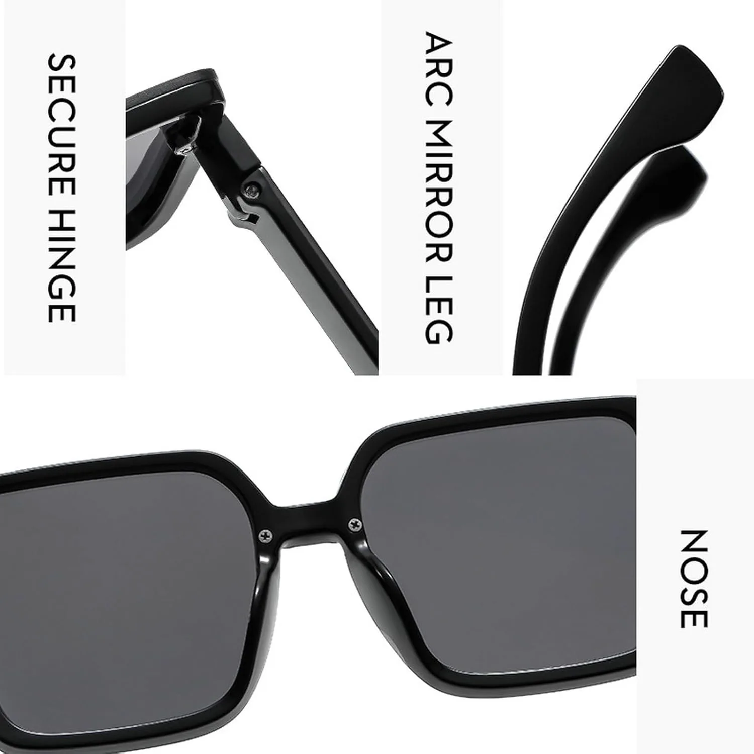 Большие квадратные солнцезащитные очки для женщин, модные солнцезащитные очки для активного отдыха и путешествий, защита от ультрафиолета UV400 mincl, Gray Yellow
Большие квадратные солнцезащитные очки для женщин, модные солнцезащитные очки для активного отдыха и путешествий, защита от ультрафиолета UV400 mincl, Gray Yellow