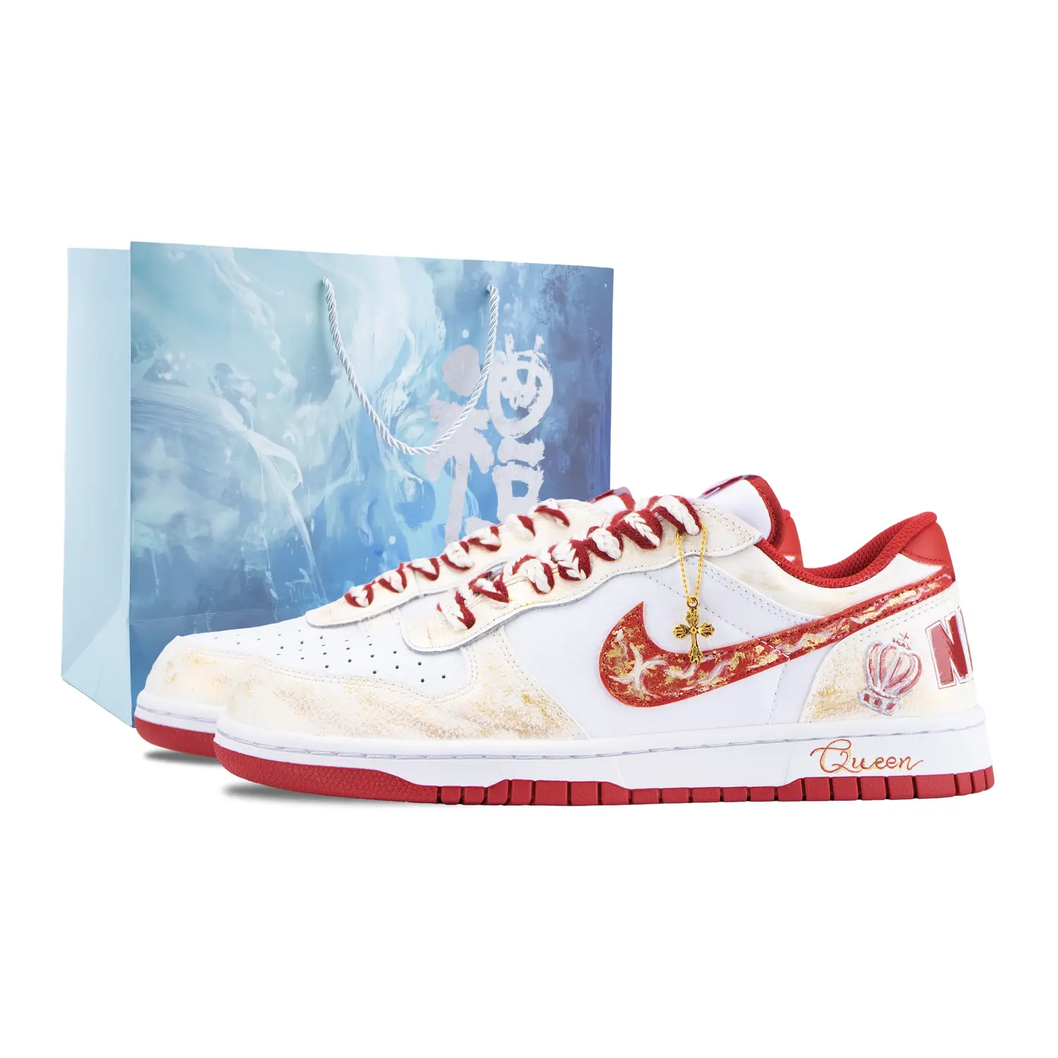 Nike Мужские износостойкие низкие скейтбордные кроссовки Big Blush Crown, белый с красными элементами
Nike Мужские износостойкие низкие скейтбордные кроссовки Big Blush Crown, белый с красными элементами