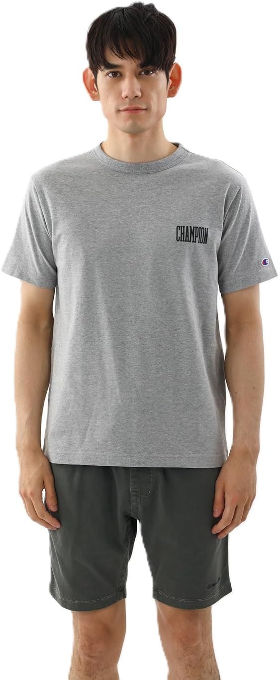 Мужская футболка Champion с коротким рукавом и круглым вырезом, 100% хлопок, графический логотип, базовый размер C8-X319, черный/серый
Мужская футболка Champion с коротким рукавом и круглым вырезом, 100% хлопок, графический логотип, базовый размер C8-X319, черный/серый