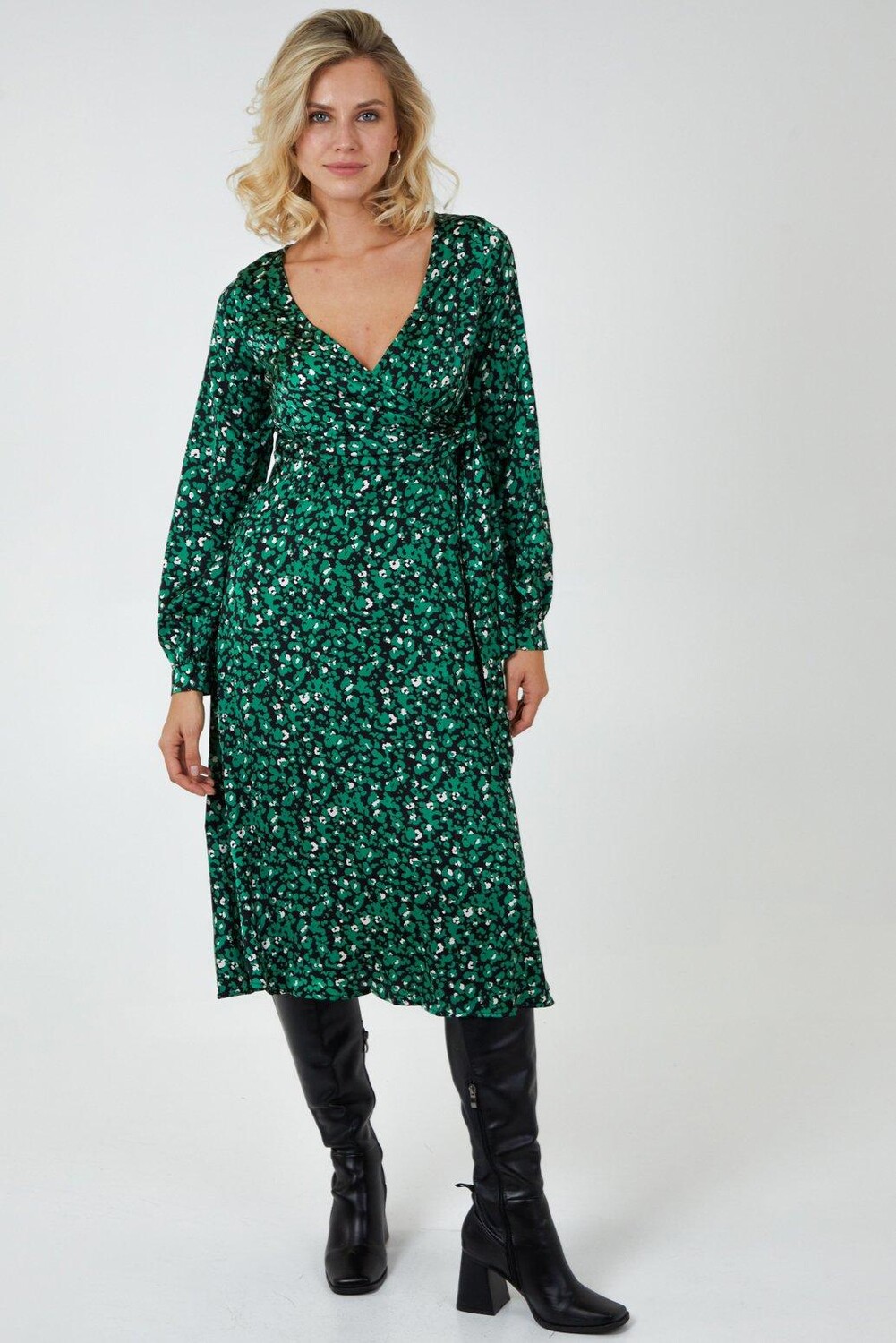 Платье с драпировкой и запахом на талии Blue Vanilla, зеленый
Платье с драпировкой и запахом на талии Blue Vanilla, зеленый