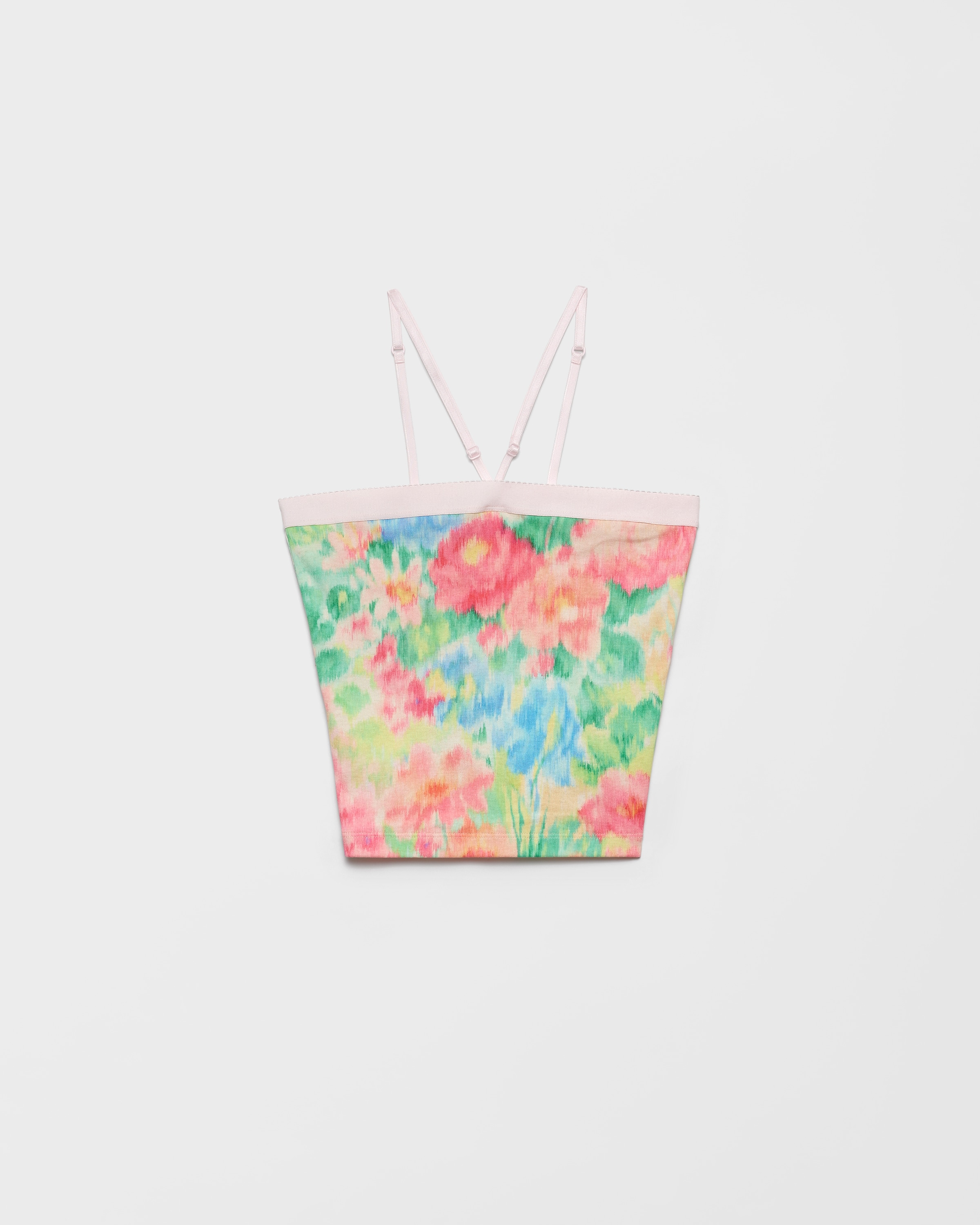 Хлопковый топ в рубчик с цветочным принтом Prada, зеленый
Хлопковый топ в рубчик с цветочным принтом Prada, зеленый