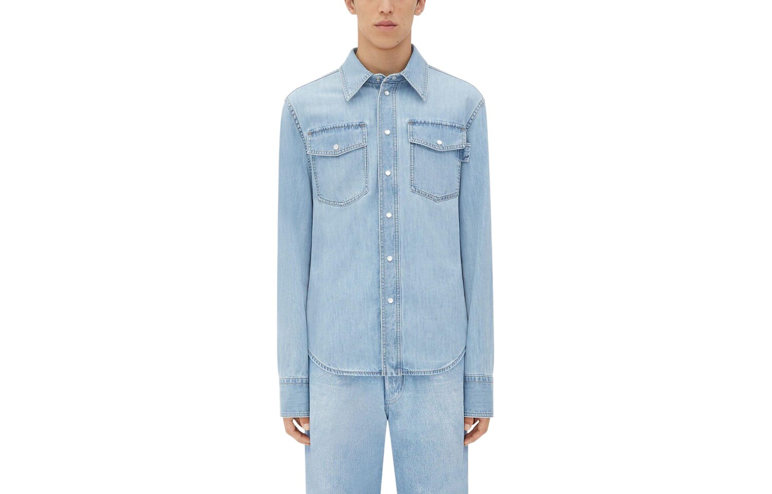 Рубашка мужская светлая отбеленная белая Bottega Veneta, цвет Light bleached white
Рубашка мужская светлая отбеленная белая Bottega Veneta, цвет Light bleached white