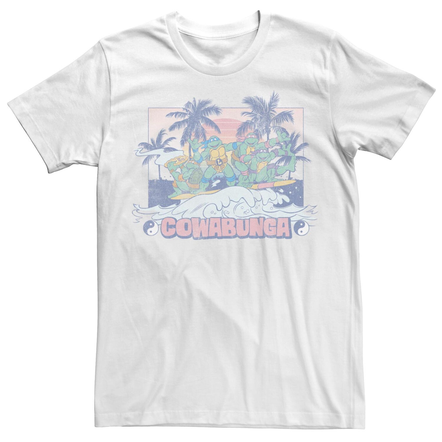 Мужская футболка Ninja Turtles Cowabunga Faded Surf с короткими рукавами Licensed Character 
Мужская футболка Ninja Turtles Cowabunga Faded Surf с короткими рукавами Licensed Character