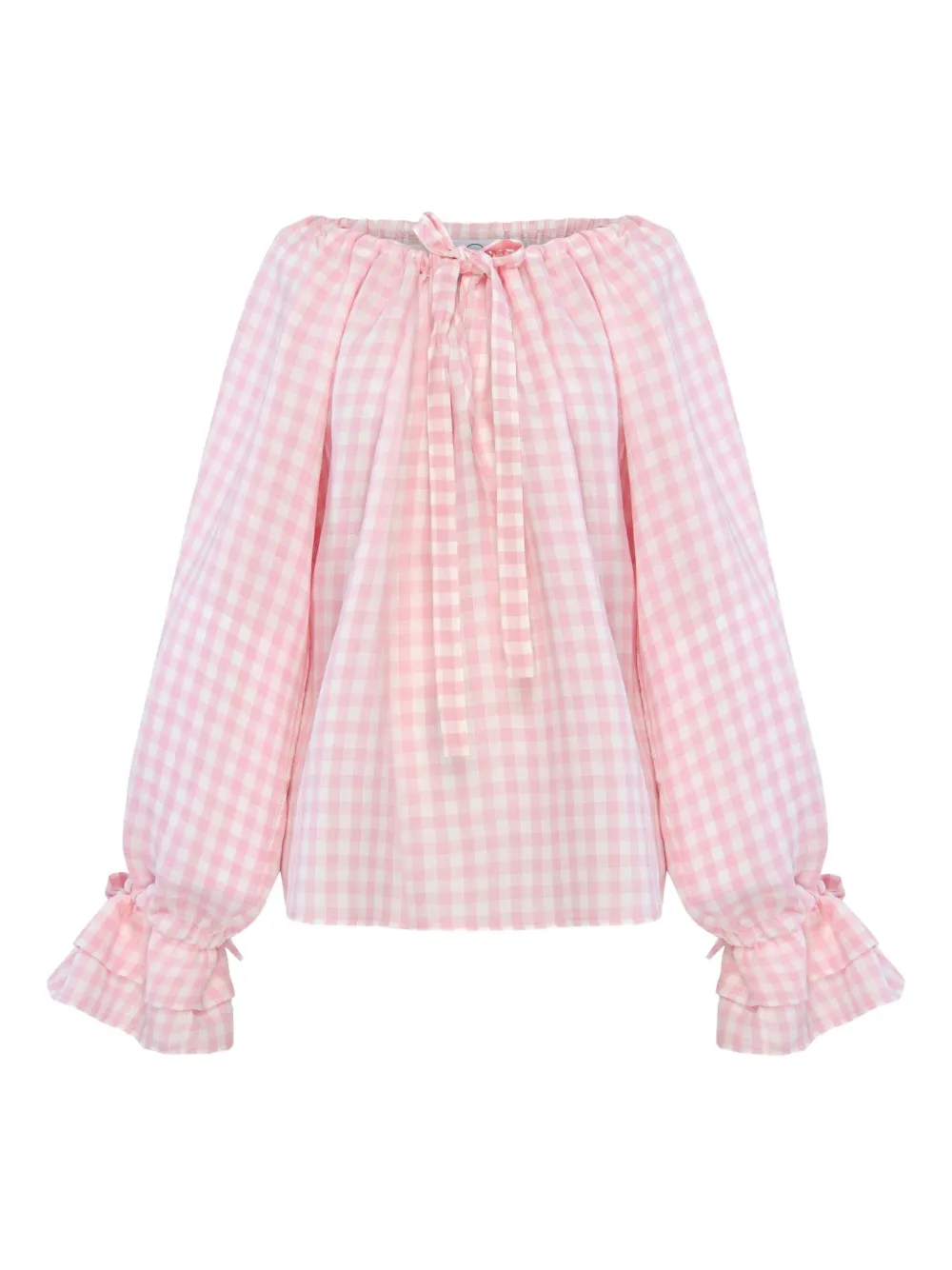 Клетчатая блузка с открытыми плечами Sleeper, розовый
Клетчатая блузка с открытыми плечами Sleeper, розовый