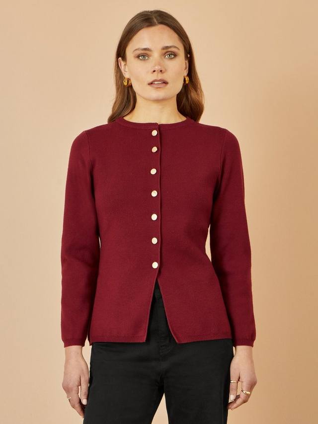 Кардиган с баской Yumi, Burgundy
Кардиган с баской Yumi, Burgundy