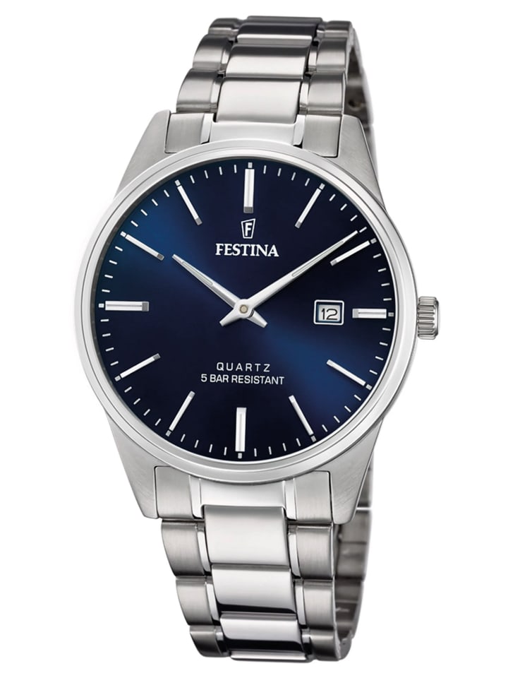 Festina Мужские кварцевые наручные часы, сталь/синий
Festina Мужские кварцевые наручные часы, сталь/синий