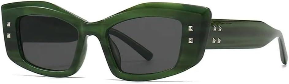 Ретро-солнцезащитные очки «кошачий глаз» с заклепками для женщин, модные квадратные солнцезащитные очки с защитой от УФ-излучения UV400 для мужчин и для водителей LJTJTAV, C2 Green Black
Ретро-солнцезащитные очки «кошачий глаз» с заклепками для женщин, модные квадратные солнцезащитные очки с защитой от УФ-излучения UV400 для мужчин и для водителей LJTJTAV, C2 Green Black