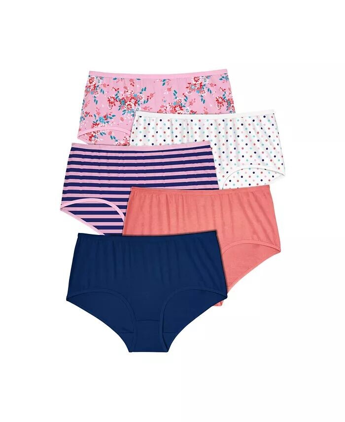 Трусы из эластичного хлопка больших размеров (5 шт.) Comfort Choice, мультиколор
Трусы из эластичного хлопка больших размеров (5 шт.) Comfort Choice, мультиколор