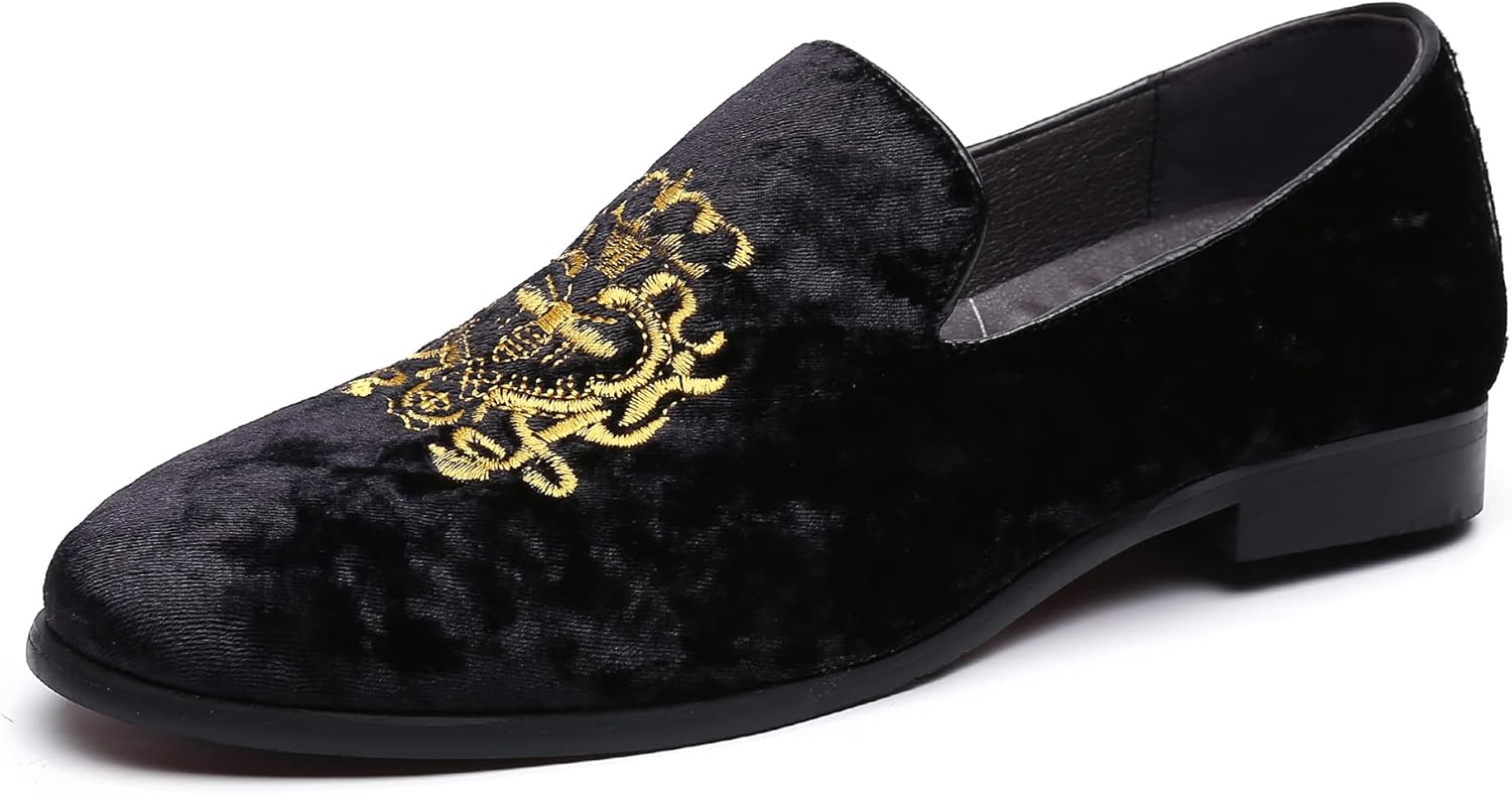 Мужские роскошные бархатные лоферы FLQL с вышивкой, замшевые туфли-лоферы для ежедневной носки, вечеринки, свадеб и выпускного, размер 7-13, черный
Мужские роскошные бархатные лоферы FLQL с вышивкой, замшевые туфли-лоферы для ежедневной носки, вечеринки, свадеб и выпускного, размер 7-13, черный