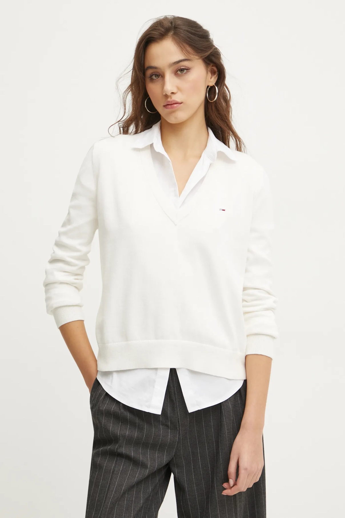 Хлопковый свитер Tommy Jeans, бежевый
Хлопковый свитер Tommy Jeans, бежевый